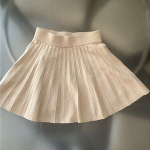 SHEIN Cream Pleated knit Skirt
